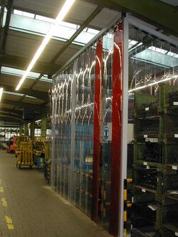 Streifenvorhang zum Lärmschutz