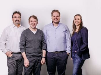 Mitarbeiter von HaWe Speed v.l.n.r Helmut Banse, Maurice Ried, Sebastian Weber, Tatjana Fürstenberg