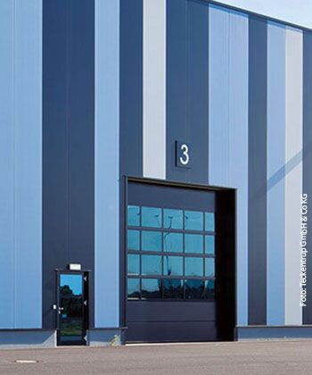 Sektionaltor lasssen sich unkompliziert an Ihr Gebäudedesign anpassen